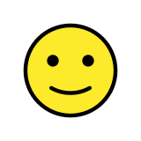 Slightly smiling face - OpenMoji