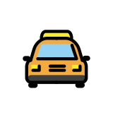 Oncoming taxi - OpenMoji