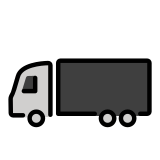 Articulated lorry - OpenMoji