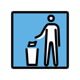 Litter in bin sign - OpenMoji