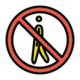 No pedestrians - OpenMoji