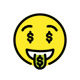 Money-mouth face - OpenMoji