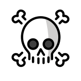 Skull and crossbones - OpenMoji