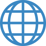 Globe with meridians - Twitter / X