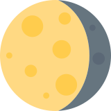 Waning gibbous moon - Twitter / X