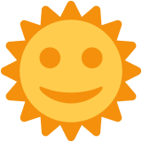 Sun with face - Twitter / X