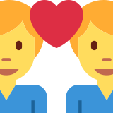 Couple with heart: man, man - Twitter / X
