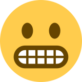 Grimacing face - Twitter / X