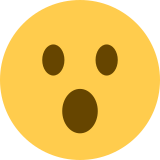 Face with open mouth - Twitter / X