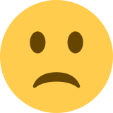 Slightly frowning face - Twitter / X