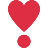 Heart exclamation - Twitter / X