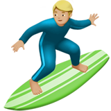 man surfing: medium-light skin tone