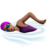 woman swimming: medium skin tone