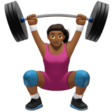 woman lifting weights: medium-dark skin tone