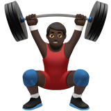 man lifting weights: dark skin tone