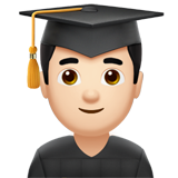 man student: light skin tone