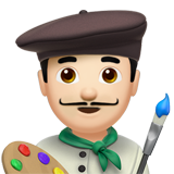 man artist: light skin tone