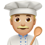 man cook: medium-light skin tone