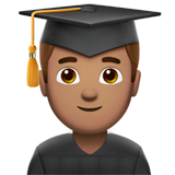 man student: medium skin tone