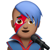 man singer: medium skin tone