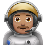 man astronaut: medium skin tone