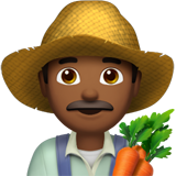 man farmer: medium-dark skin tone