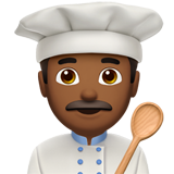 man cook: medium-dark skin tone