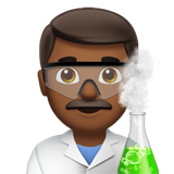 man scientist: medium-dark skin tone