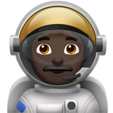 man astronaut: dark skin tone