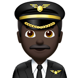 man pilot: dark skin tone