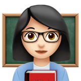 woman teacher: light skin tone