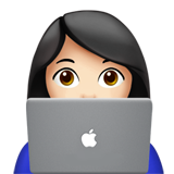 woman technologist: light skin tone