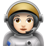 woman astronaut: light skin tone