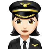 woman pilot: light skin tone
