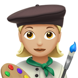 woman artist: medium-light skin tone