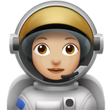 woman astronaut: medium-light skin tone