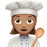 woman cook: medium skin tone