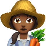 woman farmer: medium-dark skin tone