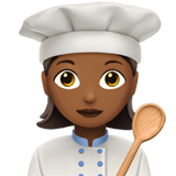 woman cook: medium-dark skin tone