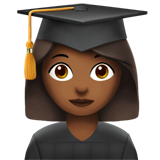 woman student: medium-dark skin tone