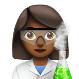 woman scientist: medium-dark skin tone