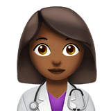 woman health worker: medium-dark skin tone