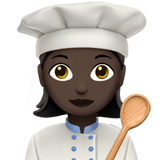 woman cook: dark skin tone