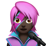 woman singer: dark skin tone