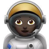 woman astronaut: dark skin tone