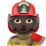 woman firefighter: dark skin tone