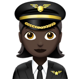 woman pilot: dark skin tone