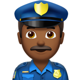 man police officer: medium-dark skin tone