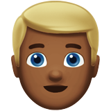 man: medium-dark skin tone, blond hair