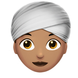 woman wearing turban: medium skin tone